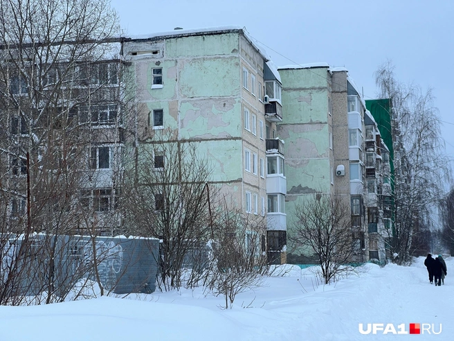 Некоторые дома пытались сделать цветными | Источник: Андрей Бирюков / UFA1.RU