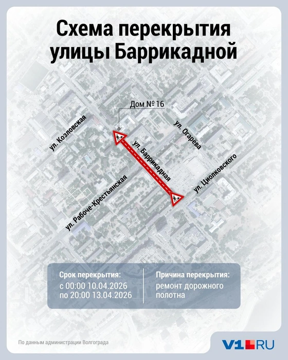 Проехать нельзя будет как в сторону Козловской, так и в сторону Циолковского | Источник: Дмитрий Гладышев / V1.RU
