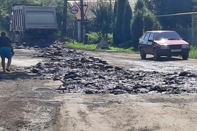 Очевидицу вырвало из-за отходов на дороге в Асбесте