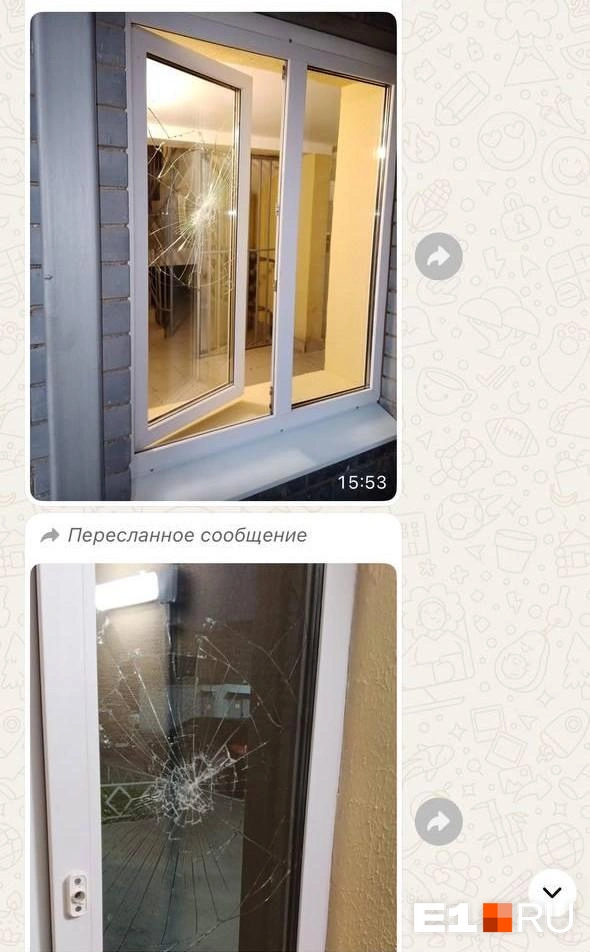 Соседи говорят, что эти окна разбил именно Артем | Источник: читатель Е1.RU