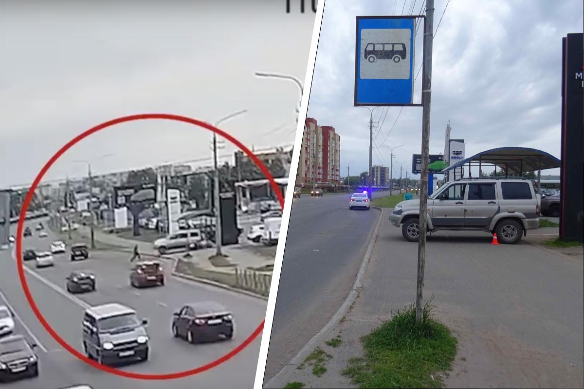 Молодой водитель сбил женщин на остановке в Архангельске: видео