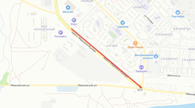 На этом участке появятся новые пешеходные переходы  | Источник: yandex.ru/map-constructor
