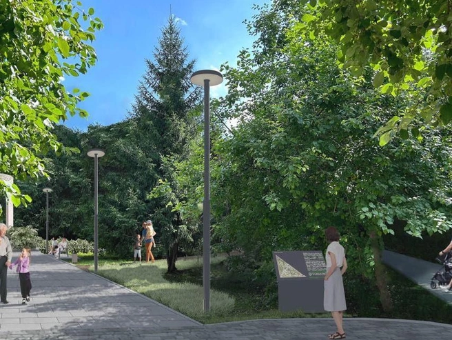 Реконструкция сквера «Водник» намечена на 2026 год. | Источник: «Адаптик-А» / green.novo-sibirsk.ru