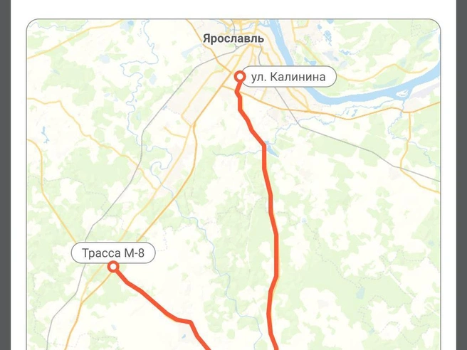 Маршрут из Ярославля в Москву через Гаврилов-Ям | Источник: Полина Авдошина / Городские медиа