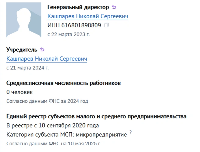 Гендир и учредитель — одно лицо | Источник: Checko.ru