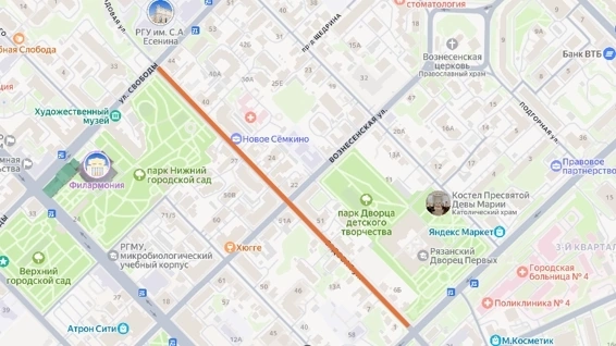 Красным отмечен участок, который перекроют  | Источник: МУП «РМПТС»