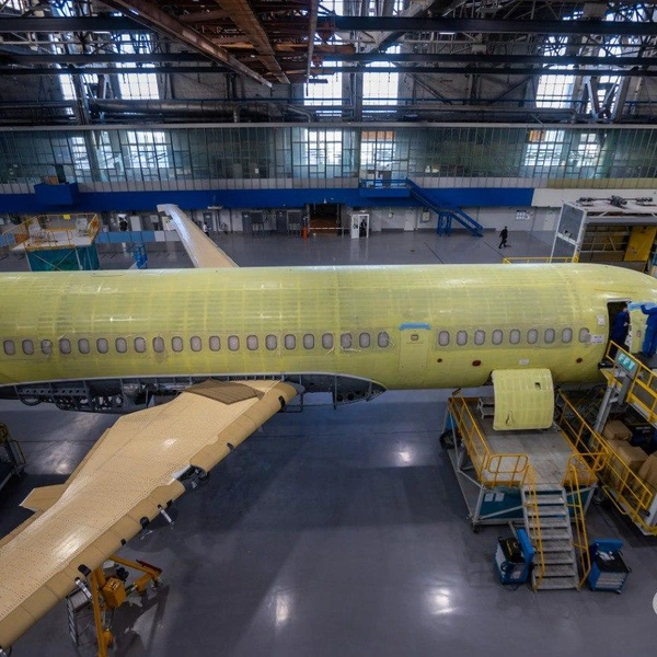 Цех Иркутского авиационного завода, где собирают МС-21. 2022 год | Источник: ПАО «ОАК»