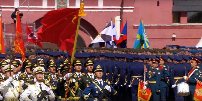 Военные из Китайской Народной Республики | Источник: прямая трансляция ТАСС от 09.05.2025