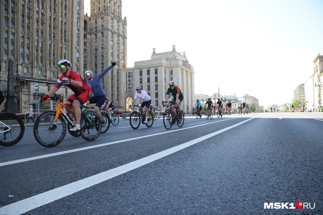 Москву перекрыли ради велосипедистов | Источник: Татьяна Спиридонова / MSK1.RU