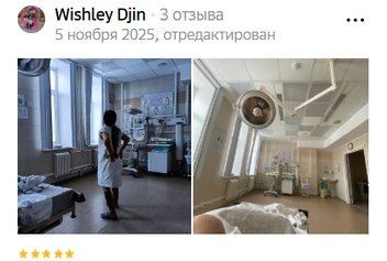 Девушка прикрепила фото палаты ОПЦ, в которой она рожала | Источник: 2ГИС