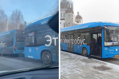 Moscow Electric Buses Stop Moving in Severe Cold