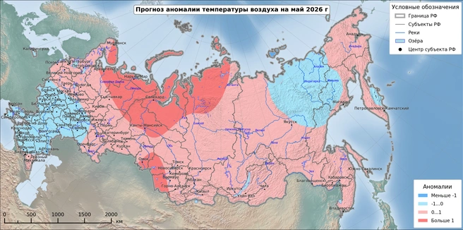 Температура за месяц будет около или на градус выше нормы | Источник: meteoinfo.ru