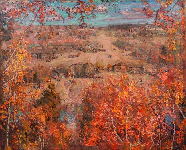 Исаак Бродский, «Золотая осень» | Источник: Музей Академии художеств, https://collection.artsacademymuseum.org/