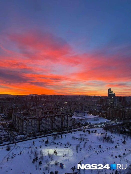 Красота над городом | Источник: Елена / NGS24.RU / Telegram