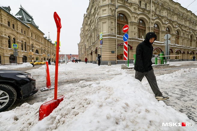 Москвичи решили бороться со снегом за чужие машины. Не бесплатно, конечно | Источник: Артем Устюжанин / MSK1.RU