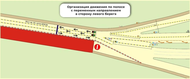 Так машины поедут с правого берега | Источник: Мэр Омска Сергей Шелест / Telegram