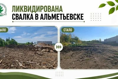 В Альметьевске ликвидировали свалку на 1086 кв. м