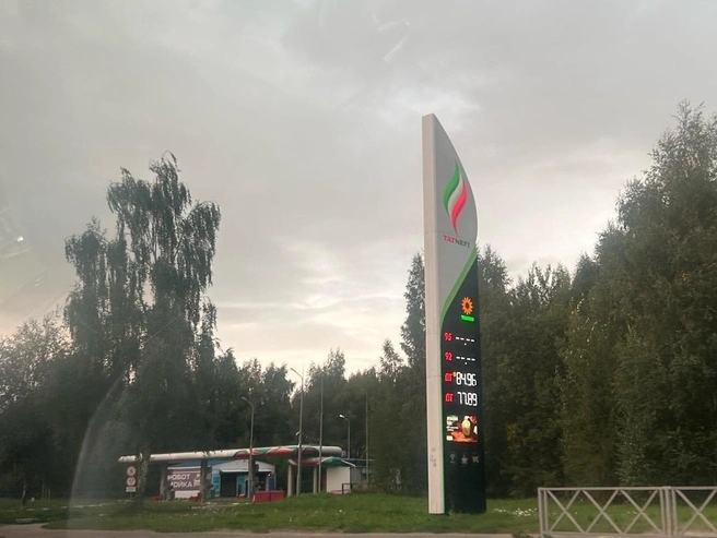 На заправке осталось только дизельное топливо | Источник: Екатерина Тарыгина / 76.RU