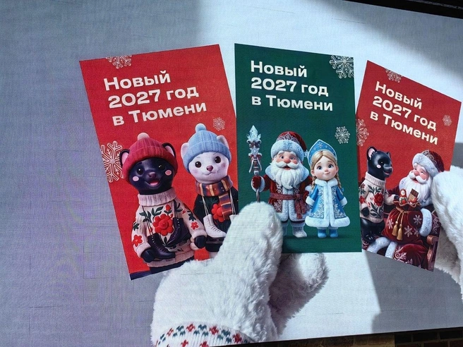 Новогодние открытки — традиционный элемент праздника. | Источник: Павел Красоткин / 72.RU