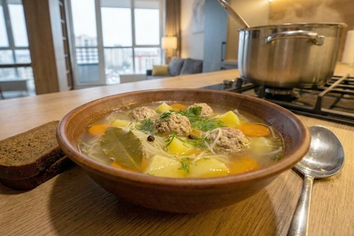 Классический суп с фрикадельками для всей семьи