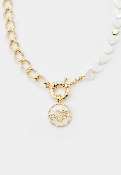 Позолоченное колье Stone Philosophy White Blossom
