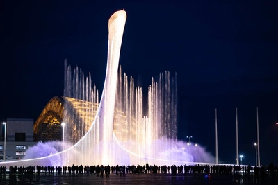 Поющий фонтан в Сочи на техобслуживании