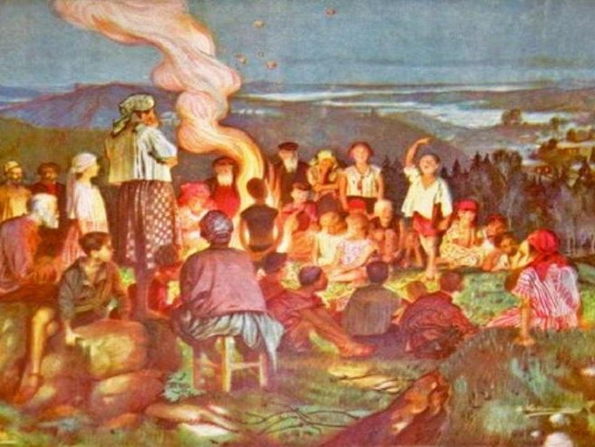 «Пионеры у костра», художник В. Костяницын, 1928 год. | Источник: Wikimedia Commons