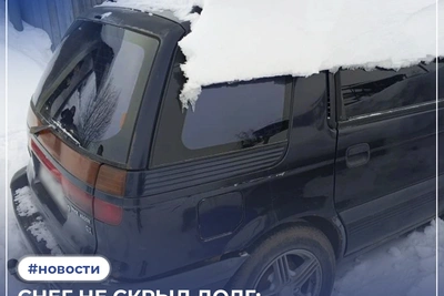В Агрызе арестовали автомобиль должника под снегом