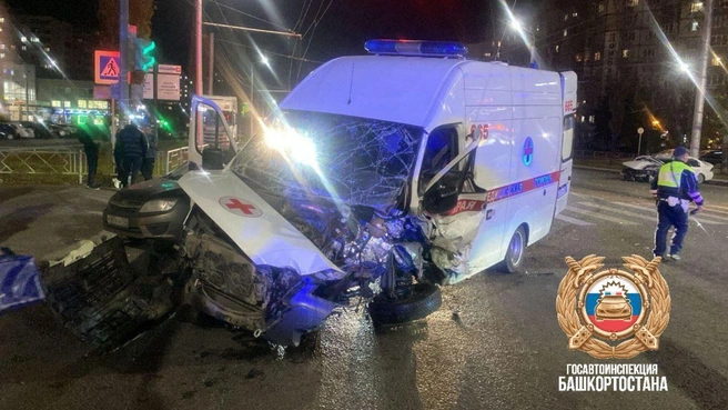 5 человек пострадали в аварии со скорой в Уфе | Источник: ГИБДД Башкирии