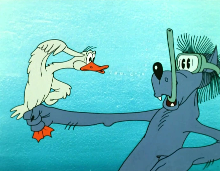Тест в картинках только для взрослых: смешные советские мультфильмы про водных животных — сколько вы угадаете? | Источник: YouTube