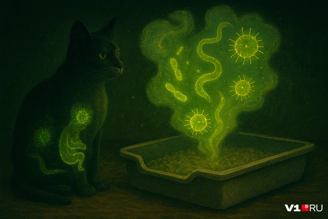 Кошачий лоток может стать источником смертельного заражения | Источник: Серафима Пантыкина / V1.RU