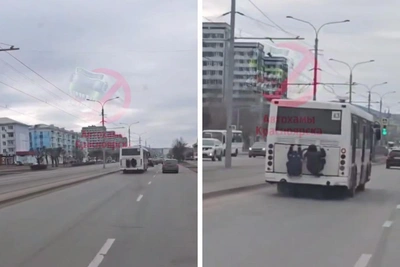 В Красноярске ищут двух зацеперов с автобуса №43