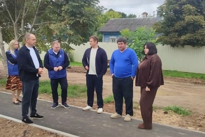 В Жилетово сдан тротуар к школе