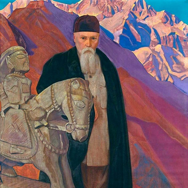 [quiz] Отличи реальный факт о Николае Рерихе от вымышленного | Источник: Рерих С.Н. Портрет Н.К. Рериха, 1930 г.