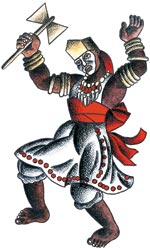 Чанго — повелитель грома и молнии, олицетворяет мужскую силу, отвагу, выносливость | Источник: архив журнала «Вокруг света»