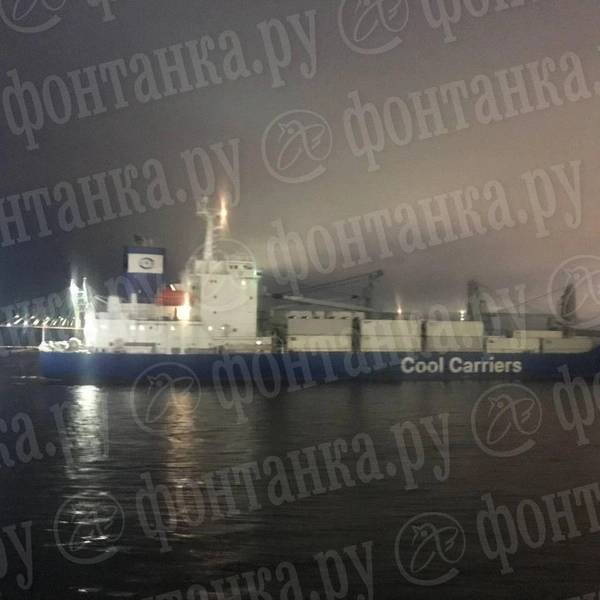 На мель возле Белого острова село рефрижераторное судно. На помощь отправили четыре буксира | Источник: читатель «Фонтанки»