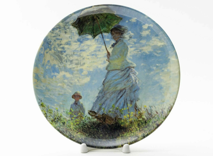 Декоративная тарелка «Дама с зонтиком», Клод Моне