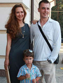 Екатерина Климова и Игорь Петренко с сыном Матвеем