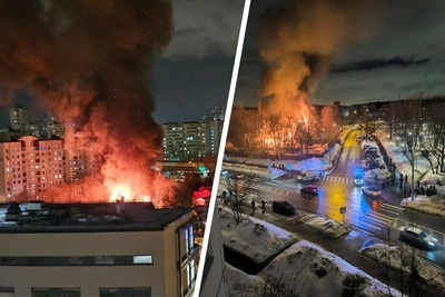 Пожар в Южном Бутово уничтожил дом и постройки