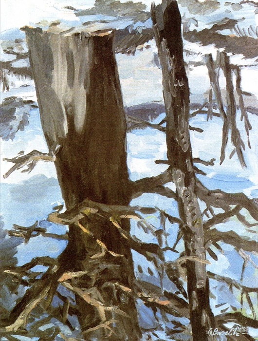 The Wood On Its Head, Georg Baselitz | Источник: Wikiart