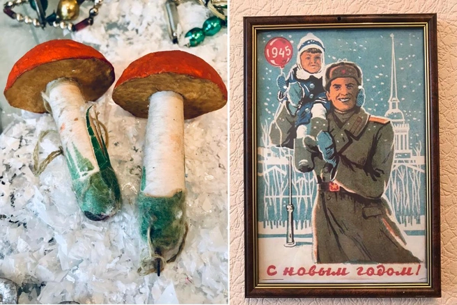 В коллекции есть ватные грибы и старые открытки | Источник: Главное управление образования