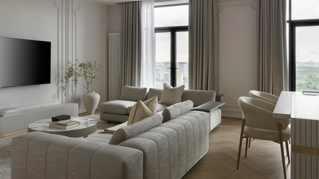 Современная классика: квартира 130 м² в Москве