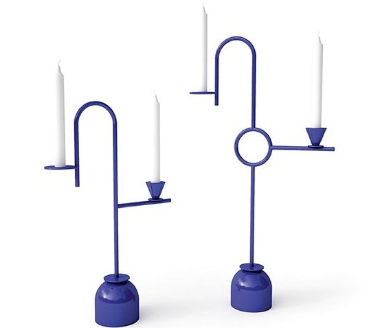 Металлические подсвечники Blue Candelholders, Cappellini, www.cappellini.com