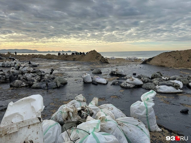 Так выглядел пляж в Джемете зимой 2024 года | Источник: Валерия Дульская / 93.RU