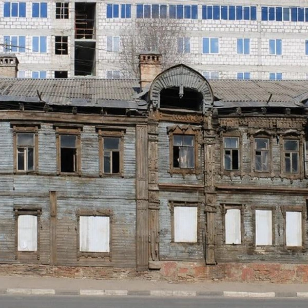 «Дом Самгина» расположен в левой части комплекса. Так он выглядел несколько лет назад | Источник: Пресс-служба Правительства Нижегородской области
