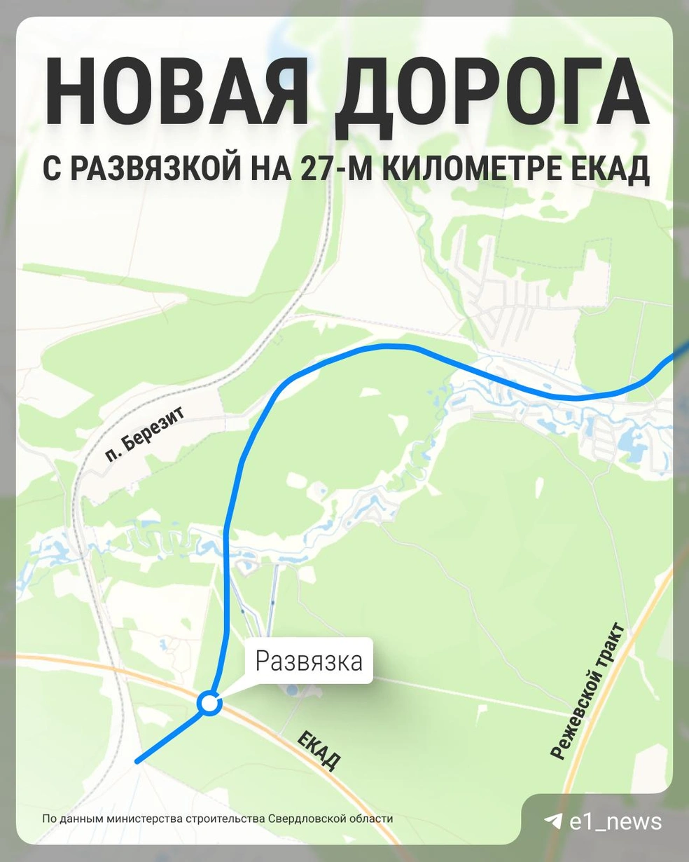 Новая дорога пересечет ЕКАД | Источник: Филипп Сапегин / E1.RU