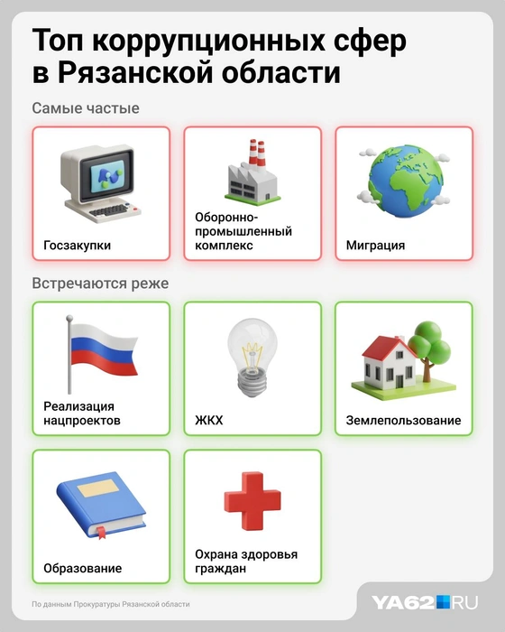 Официально в сферах, влияющих на жизнь рязанцев, воруют не так часто | Источник: Евгения Бикунова / Городские медиа