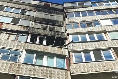 Пожар на проспекте Гагарина в Оренбурге попал на видео