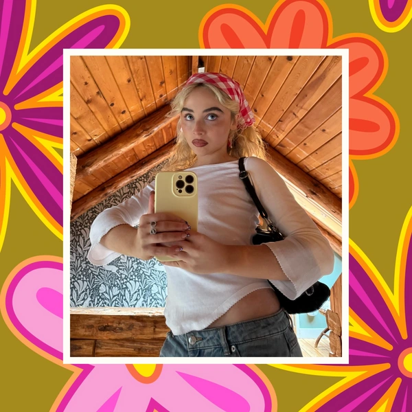 Сабрина Карпентер показала красивый образ с банданой на осень 2025 | Источник: theGirl, freepik