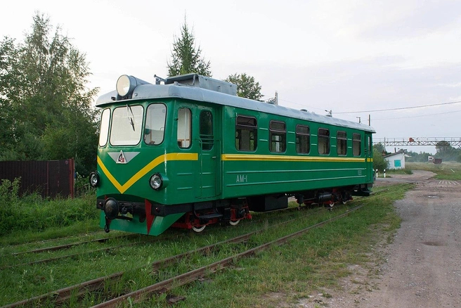Восстановленная АМ1-169 на путях музея Тёсовской УЖД | Источник: Красный / Википедия / CC BY-SA 4.0